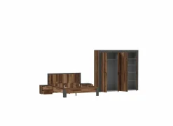 Slaapkamer Attaylar met bed 180x200cm - kleerkast 230cm - 2 nachtkastjes