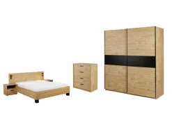 Slaapkamer Clara met bed 160x200cm - kleerkast 200cm - commode 90cm en 2 nachtkastjes