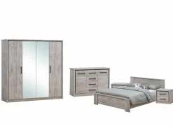 Slaapkamer Elias met bed 180x200cm - kleerkast 214cm - commode 120cm en 2 nachtkastjes