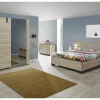 Slaapkamer met bed 160x200cm - kleerkast 188cm met bed 160x200cm - kleerkast 188cm - commode 110cm en 2 nachtkastjes