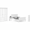 Slaapkamer Paris met bed 140cm - kleerkast 181cm - commode 97cm en 2 nachtkastjes