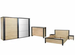 Slaapkamer Phaedra met bed 180x200cm - kleerkast 280cm - commode 120cm en 2 nachtkastjes