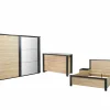 Slaapkamer Phaedra met bed 160x200cm - kleerkast 217cm - commode 120cm en 2 nachtkastjes