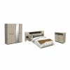 Slaapkamer Watson met bed 160x200cm - kleerkast 178cm - commode 83cm