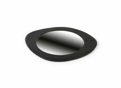 Spiegel 50x44cm - glas & hout - zwart