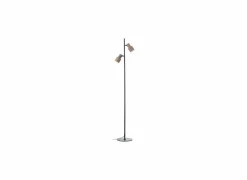 Staande lamp Cadiz GU10 H140cm - aluminium - zwart & brons