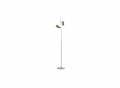 Staande lamp Cadiz GU10 H140cm - aluminium - zwart & brons