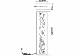 Staande lamp Chaumont LED H120cm - hout massief - bruin