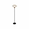 Staande lamp H150cm E27 - staal - zwart & koper