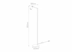 Staande lamp H135cm GU10 - aluminium - wit