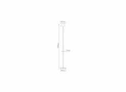 Staande lamp LED H133cm - staal - zwart