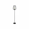 Staande lamp Newton H159,5cm E27 - staal - zwart