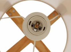 Staande lamp Rafa H107cm E27 - PVC & staal & hevea - beige & naturel