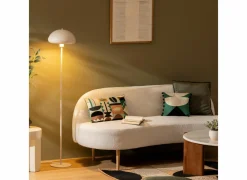 Staande lamp Savio H140cm E27 - staal - wit