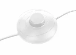 Staande lamp Savio H140cm E27 - staal - wit