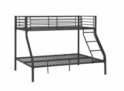 Stapelbed Them 140x200cm - metaal - zwart