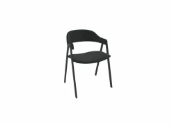 Stoel Arca 56x56x76cm - lederlook - zwart