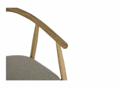 Stoel Baradine 56x55x78cm - eik massief - naturel/lichtgrijs