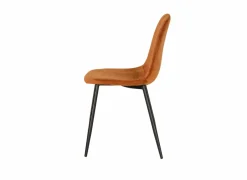 Stoel Charlton 44x53x87cm - fluweel - cognac