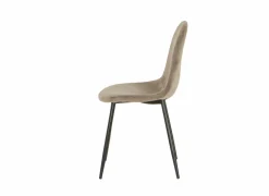 Stoel Charlton 44x53x87cm - fluweel - taupe