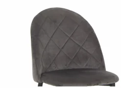 Stoel Commendatore 52x60.5x87cm - fluweel - grijs