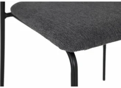 Stoel Epoca 46x54,5x85cm - stof - antraciet