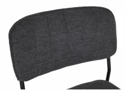 Stoel Epoca 46x54,5x85cm - stof - antraciet
