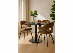 Stoel Festo stof bruin