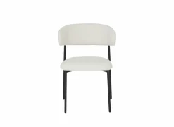 Stoel Luke 54,5x58x79cm - bouclé - wit