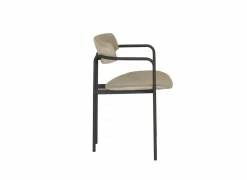 Stoel Mirror 56x54x76cm - stof - creme & natuur