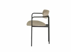 Stoel Mirror 56x54x76cm - stof - creme & natuur