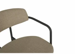 Stoel Mirror 56x54x76cm - stof - creme & natuur