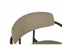 Stoel Mirror 56x54x76cm - stof - creme & natuur