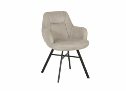 Stoel Nelson 58x63x85cm - stof - toffee