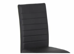 Stoel Quartz 45x43x98cm - lederlook - zwart