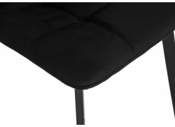 Stoel Runner 44x54x87cm - fluweel - zwart