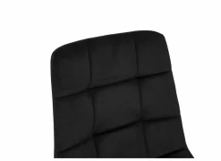 Stoel Runner 44x54x87cm - fluweel - zwart