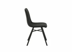 Stoel S190 45,5x56x87,5cm - lederlook - zwart