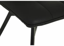 Stoel S190 45,5x56x87,5cm - lederlook - zwart