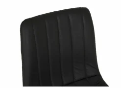 Stoel S190 45,5x56x87,5cm - lederlook - zwart