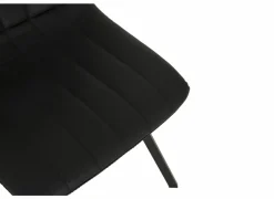 Stoel S190 45,5x56x87,5cm - lederlook - zwart