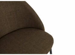 Stoel Soda 54,50x60x82cm - stof - chocolade & nougat