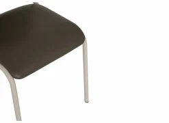 Stoel Sunny 44x54x89cm - lederlook - donker taupe