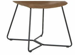 Stoel Zigzag 46x60x90cm - lederlook - cognac