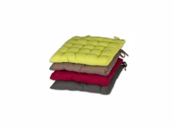 Stoelkussen 38x38cm - katoen - grijs