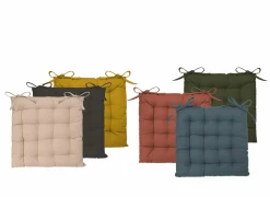 Stoelkussen 38x38cm - katoen - grijs