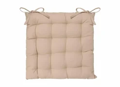 Stoelkussen 38x38cm - linnen - bruin
