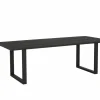 Tafel Aquilano 240x110cm - acacia massief & metaal - zwart