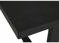 Tafel Aquilano 240x110cm - acacia massief & metaal - zwart