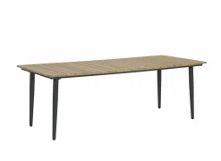 Tafel Brisk 220x100cm - teak massief & aluminium  - naturel